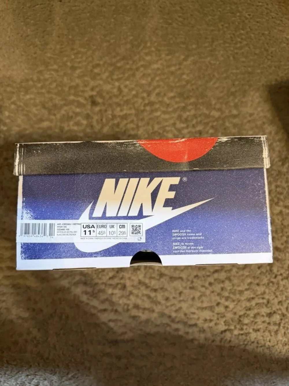 Size 11.5 - Air Jordan 1 Retro OG High Rare Air - Deep Royal Blue